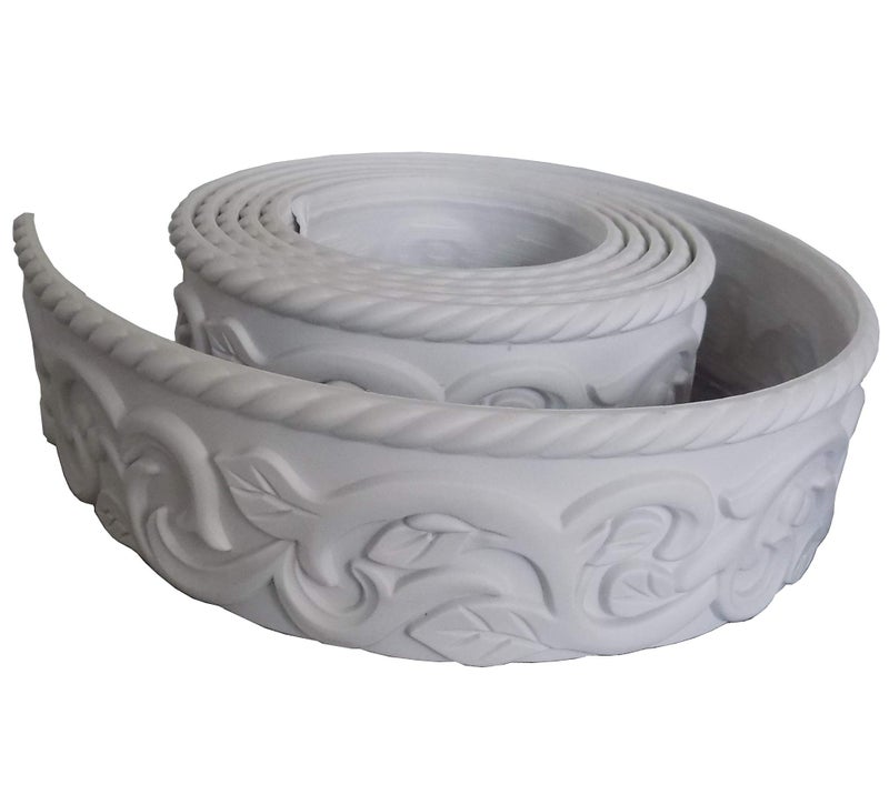 zhangbl Ceiling Wall Molding Trim Flexible Crown Zhangbl Home Decorate 2.68"(6.8cm) W x 0.28"(0.7cm) x 115" L - Image 1